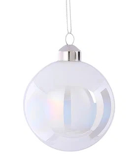 Набор стеклянных шаров Белый жемчуг 80 мм., 12 шт., House of Seasons (85803)