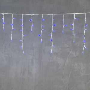 Светодиодная бахрома с колпачком 3,1*0,5 м., 120 синих LED ламп, каучуковый белый провод, LTC (LL120-8-2B)