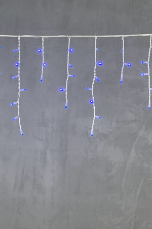 Светодиодная бахрома с колпачком 3,1*0,5 м., 120 синих LED ламп, каучуковый белый провод, LTC (LL120-8-2B)