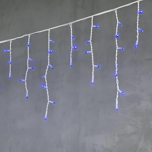 Светодиодная бахрома с колпачком 3,1*0,5 м., 120 синих LED ламп, каучуковый белый провод, LTC (LL120-8-2B)