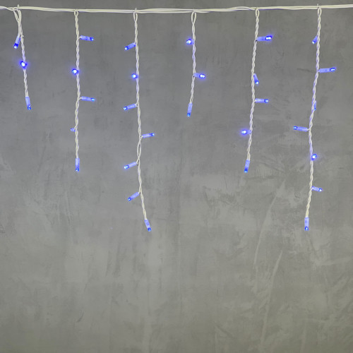 Светодиодная бахрома с колпачком 3,1*0,5 м., 120 синих LED ламп, каучуковый белый провод, LTC (LL120-8-2B)