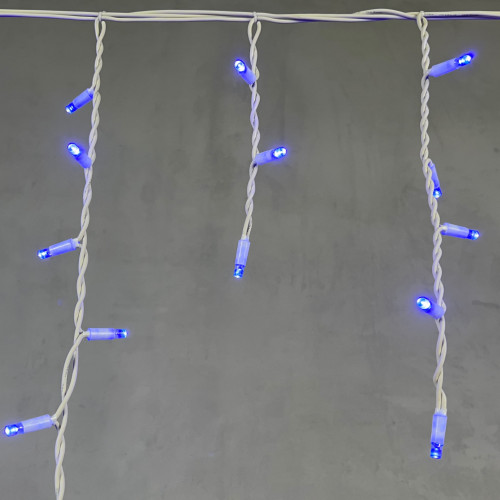 Светодиодная бахрома с колпачком 3,1*0,5 м., 120 синих LED ламп, каучуковый белый провод, LTC (LL120-8-2B)