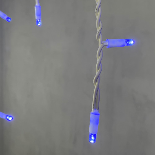 Светодиодная бахрома с колпачком 3,1*0,5 м., 120 синих LED ламп, каучуковый белый провод, LTC (LL120-8-2B)