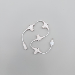 Разветвитель 5-ти лучевой для нитей 24В. без возможности управления, провод белый ПВХ, IP65, LTC (PR85-ST)