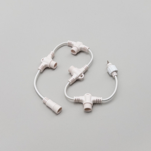 Разветвитель 5-ти лучевой для нитей 24В. без возможности управления, провод белый ПВХ, IP65, LTC (PR85-ST)