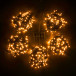 Комплект гирлянды на деревья 100 м., 5 лучей по 20 м, 24V, 1000 желтых LED ламп, черный ПВХ, LTC (KDD1000-11-1Y)