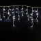 Светодиодная мерцающая бахрома 5*0.6 м., 220V, 170 холодных белых LED ламп, белый каучук, соединяемая, Winner (w.02.7W.170+)